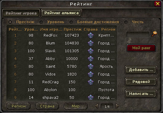 Рейтинговая система